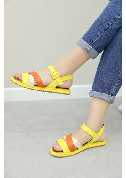 Deri Kadın Klasik Sandalet 657ZA2467 indirimleri