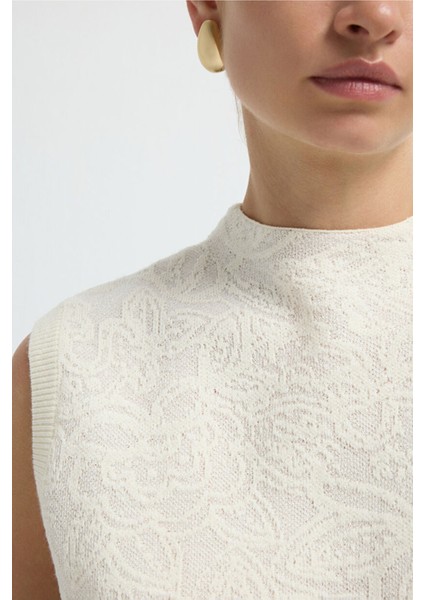 Kolsuz Desenli Triko Bluz Kemik 11545373000 fiyatları