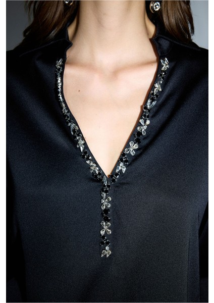 Uzun Kollu Gömlek Siyah 13044355001 fiyatları