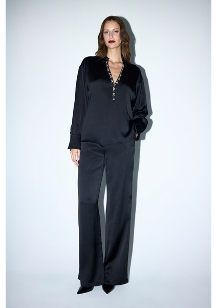 Uzun Kollu Gömlek Siyah 13044355001 modelleri