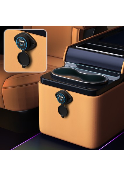 Dc 12V 24V Panel Montaj 3 USB Bağlantı Noktaları 2 Usb-Bir 3.1A + Tip-C Pd3.0 Araç Şarj Soketi modelleri