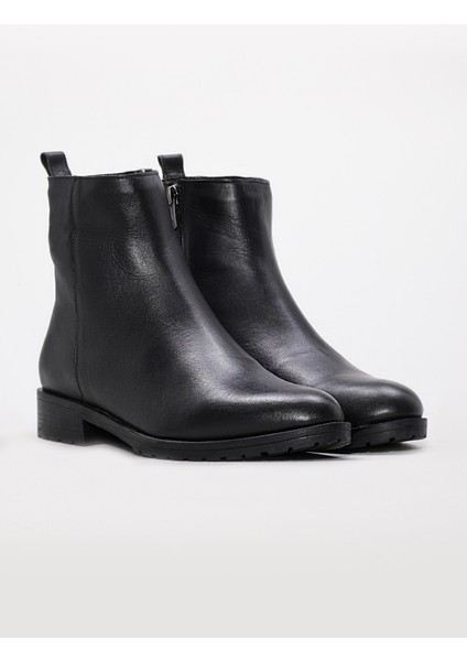 Hakiki Deri Kürklü Kadın Klasik Bot 257KZA630