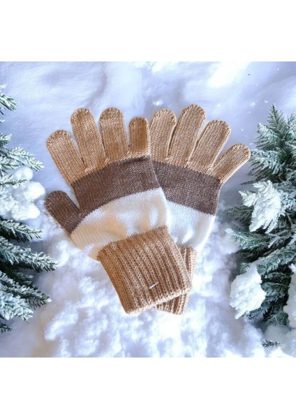 Garson Beden Erkek Çocuk Eldiven Kahverengi - 8-12 Yaş