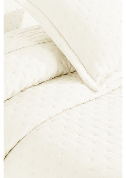 Helena Yatak Örtüsü Tek Kişilik 2 Parça (180x240 cm) Krem