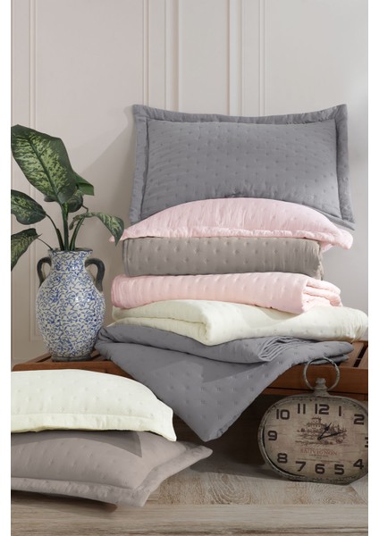 Helena Yatak Örtüsü Tek Kişilik 2 Parça (180x240 cm) Krem