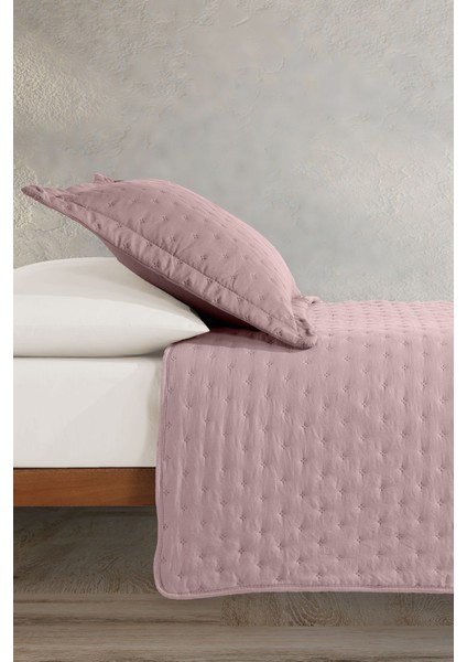 Helena Yatak Örtüsü Çift Kişilik 3 Parça (240x260 cm) Pudra