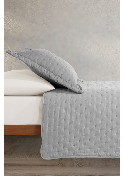 Helena Yatak Örtüsü Tek Kişilik 2 Parça (180x240 cm) Gri