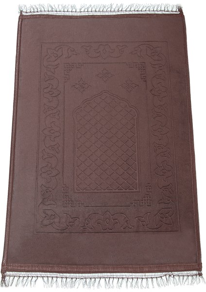 Yumuşak Kadife Dokulu Peluş Seccade Kahverengi modelleri