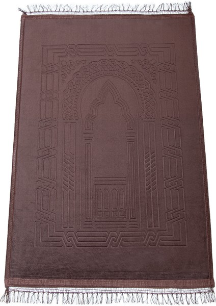 Yumuşak Kadife Dokulu Peluş Seccade Kahverengi fırsatları