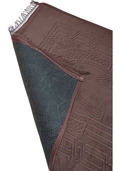 Yumuşak Kadife Dokulu Peluş Seccade Kahverengi indirimleri