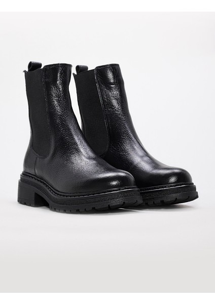 Hakiki Deri Kürklü Kadın Klasik Bot 257KZA622