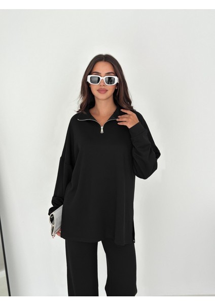 Kadın Fermuarlı Rahat Kesim 2'li Eşofman Takımı - Günlük ve Şık Kombin modelleri