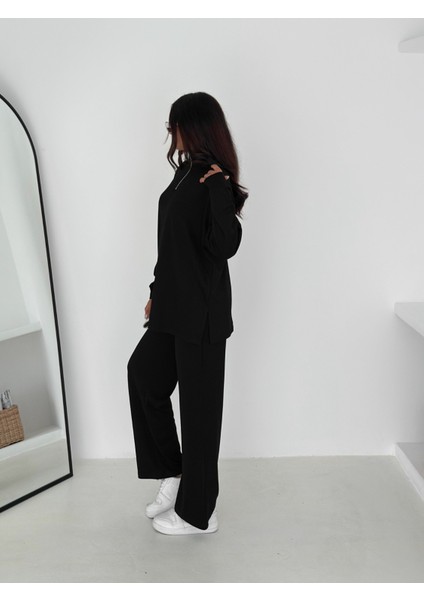 Kadın Fermuarlı Rahat Kesim 2'li Eşofman Takımı - Günlük ve Şık Kombin fırsatları