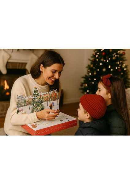Tatlı Noel Takvimi-Tatlı Geri Sayım-30'lu Yılbaşı Advent Calendar-Madlen Çikolatalı