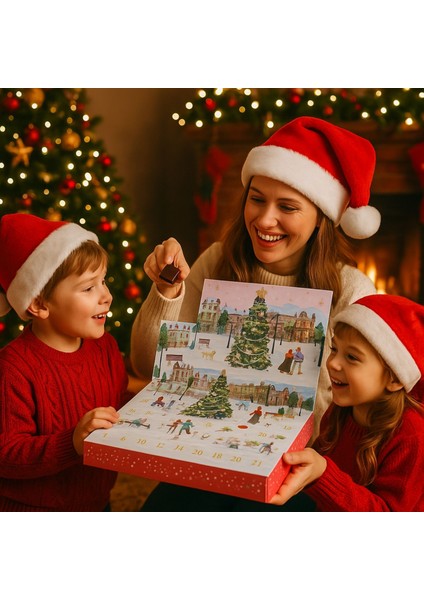 Tatlı Noel Takvimi-Tatlı Geri Sayım-30'lu Yılbaşı Advent Calendar-Madlen Çikolatalı modelleri