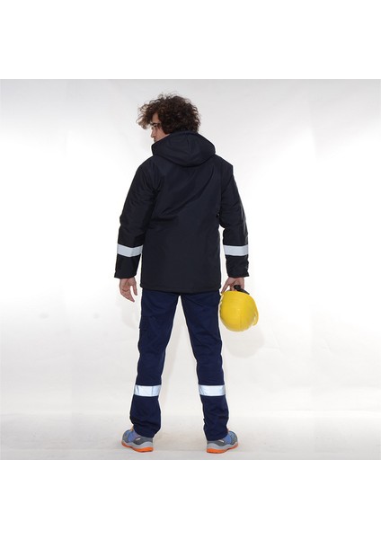 Su Geçirmez Denizci İş Montu Polarlı