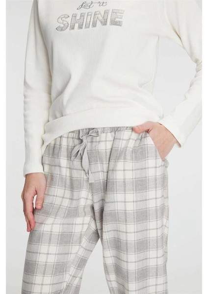 Kadın Fantazi Iç Giyim Uzun Kol Pamuklu Kışlık Pijama Takımı - Şehvetli ve Zarif Tasarım fırsatları