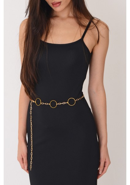 Pınkmark Kadın Gold Halkalı Zincir Kemer PMKM25656