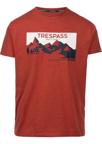 Nottaway - Casual Printed Tişört Erkek Kırmızı Tişört