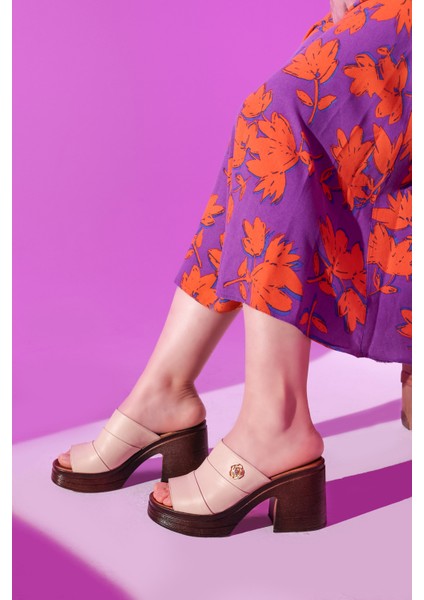 Hakiki Deri Kadın Klasik Sandalet 124ZA5171