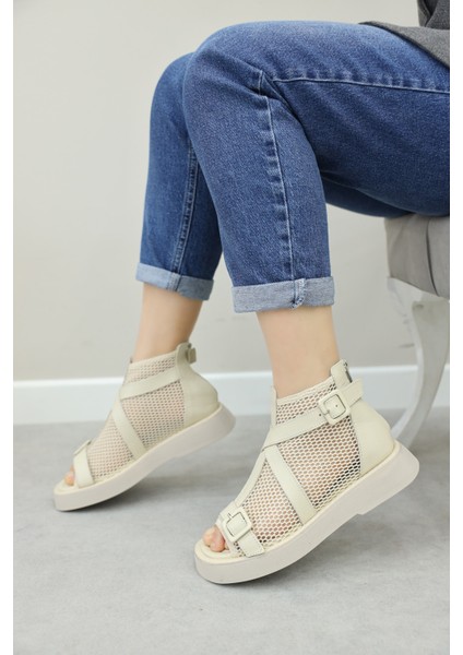 Deri Kadın Klasik Sandalet 281ZA20773 fırsatları