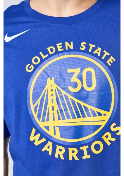 Basketball Nba Golden State Warriors T-Shirt Erkek Pamuklu Tişört Mavi modelleri