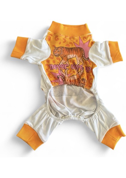 Never Give Up Penye Kedi Tulum Pijama indirimleri