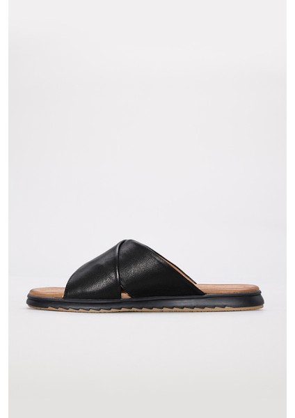 Deri Kadın Düz Terlik 657ZA2444