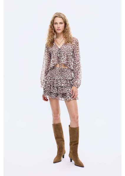 Leopar Kadın Etek ETK00830