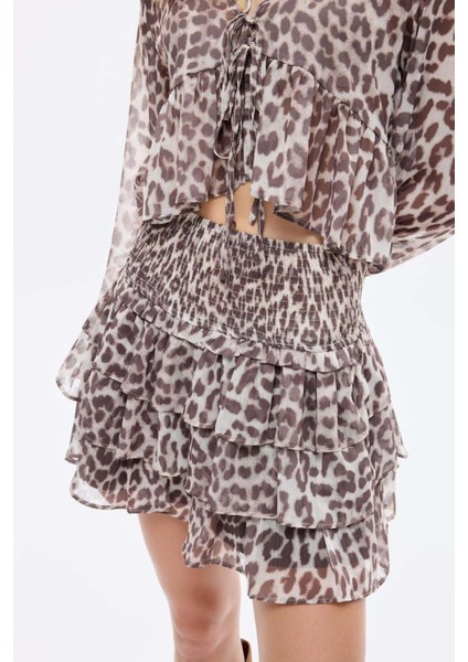 Leopar Kadın Etek ETK00830 fırsatları