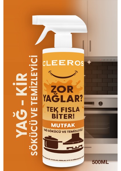Fırın Ocak Ankastre Davlumbaz Yağ ve Leke Sökücü Sprey 500ML – Hızlı Etkili fiyatları