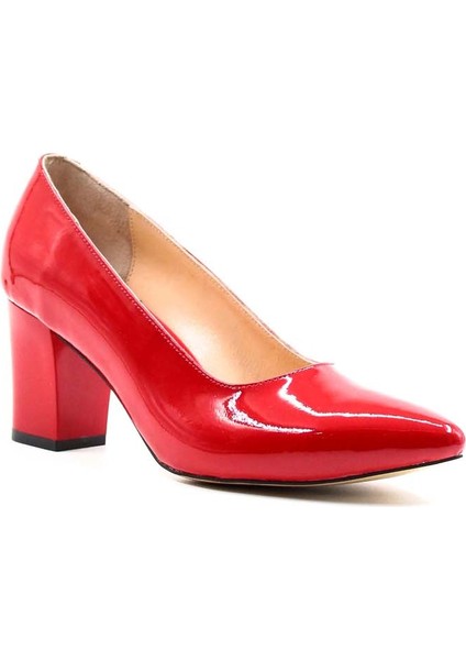 Deri Kadın Kalın Topuklu Ayakkabı 064ZA357