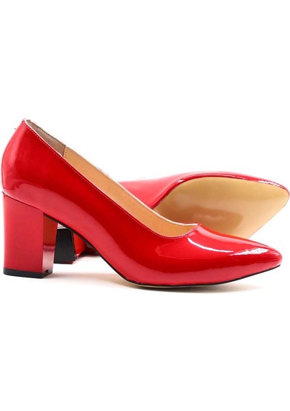 Deri Kadın Kalın Topuklu Ayakkabı 064ZA357