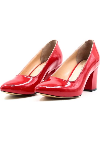Deri Kadın Kalın Topuklu Ayakkabı 064ZA357