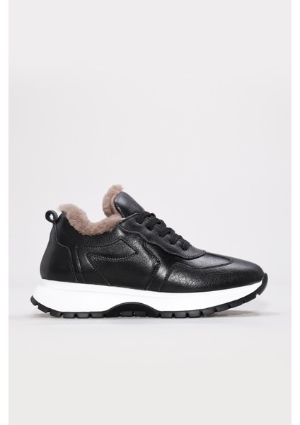 Hakiki Deri Kürklü Kadın Casual Ayakkabı 136KZA502-2