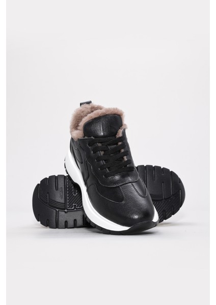 Hakiki Deri Kürklü Kadın Casual Ayakkabı 136KZA502-2