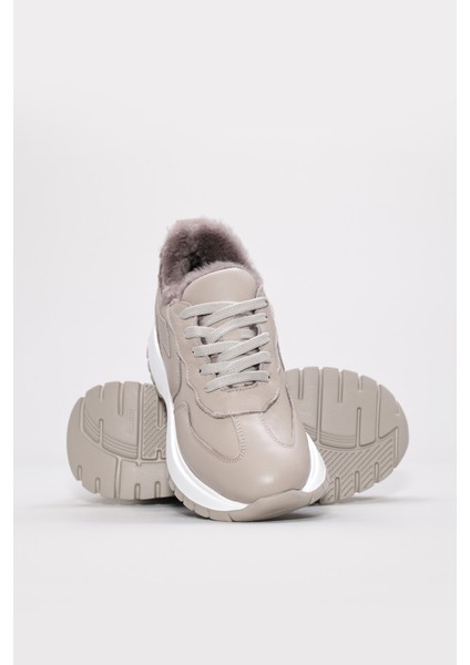 Deri Kürklü Kadın Casual Ayakkabı 136KZA502-2