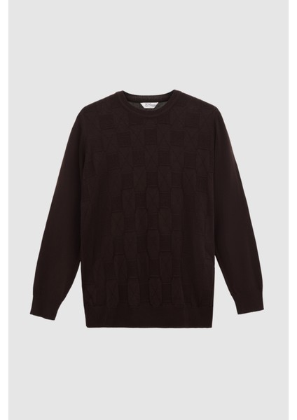 Ds Damat Regular Fit Kahverengi Kazak