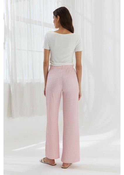 Beli Lastikli Gofre Pantolon Pembe indirimleri