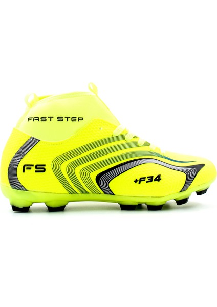 Fosfor Sarı Bilekli Boğazlı Çoraplı Krampon Halı Saha Futbol Spor Ayakkabı 930xa034k