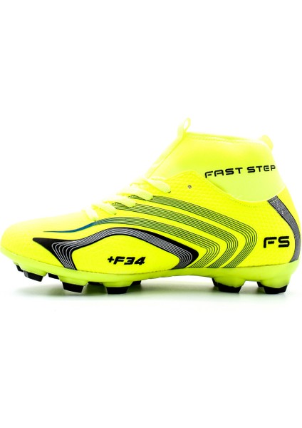 Fosfor Sarı Bilekli Boğazlı Çoraplı Krampon Halı Saha Futbol Spor Ayakkabı 930xa034k