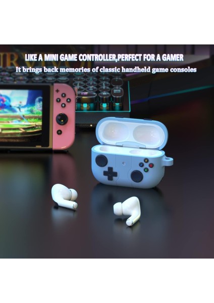 Apple Airpods Pro 3. Nesil (2025) Uyumlu Silikon Kılıf Anahtarlıklı Kılıf [gampad Tasarımı]