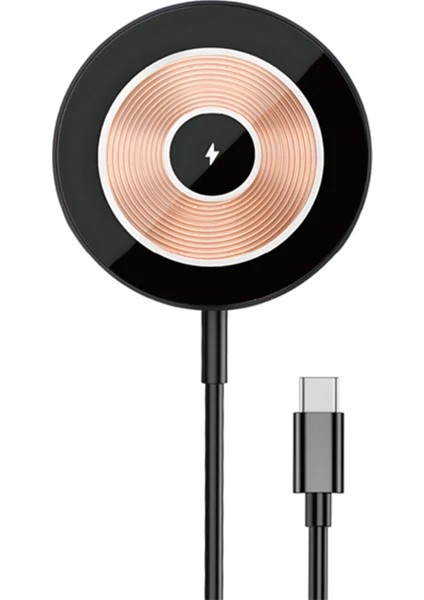 Wireless 15W, 1metre Kablolu Transparan Tasarımlı Kablosuz Şarj Cihazı