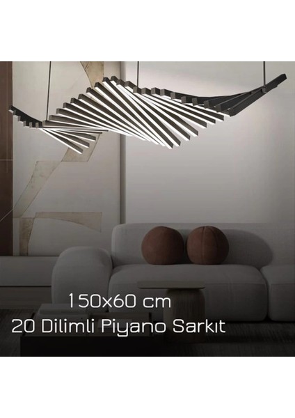 Lüks Modern Ledli Piyano Avize Beyaz fiyatları