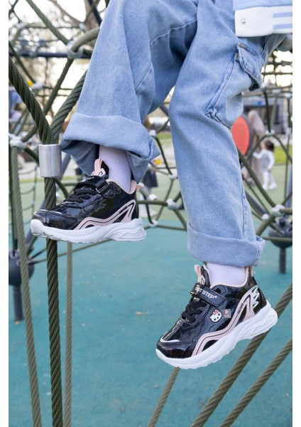 Unisex Spor Rahat Taban Hafif Sneaker Cırt Cırtlı Yazlık Çocuk Ayakkabı 615xca1907