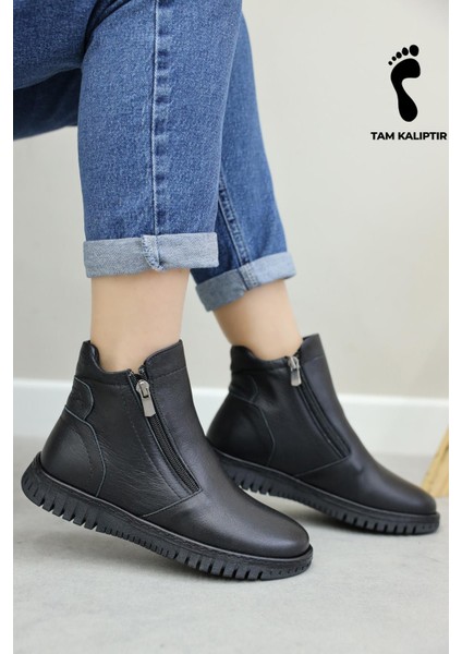 Hakiki Deri Kadın Klasik Bot 757SZA23665