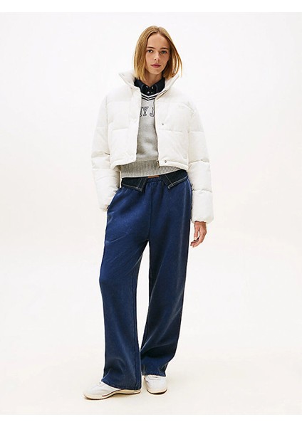 Tjw Kadife Şişme Kadın Beyaz Ceket DW0DW21658YBH fiyatları