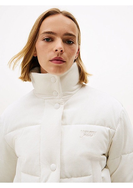 Tjw Kadife Şişme Kadın Beyaz Ceket DW0DW21658YBH fırsatları