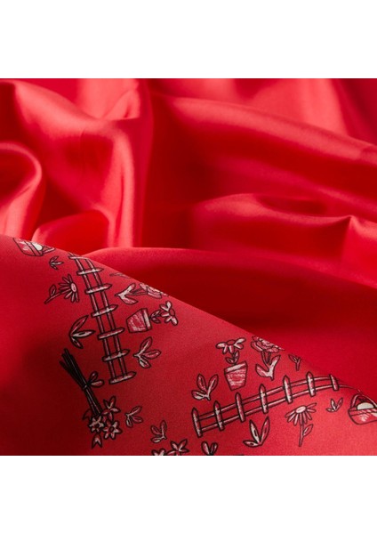 Ipekevi Tatlı Bahçe Tivil Ipek Eşarp Fuşya fiyatları