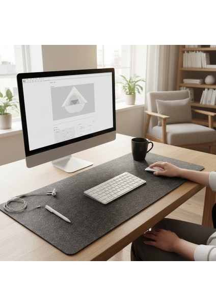 Mouse Pad Masa Koruyucu Büyük Keçe Oyuncu Matı 3mm Antrasit Renk modelleri